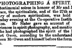 Clipping from Edinburgh Evening News  about spirit photography